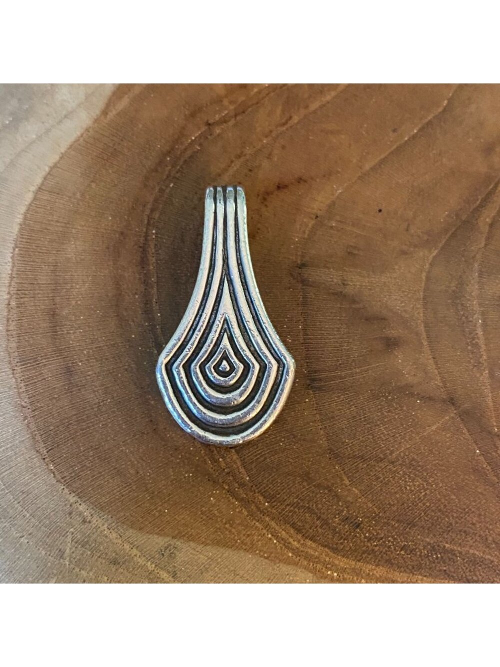 RETIRED James Avery Concentric Teardrop Pendant, Sterling Silver